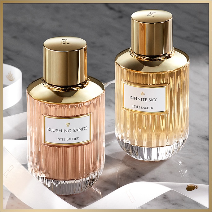 a lifestyle image of the luxury fragrance collection